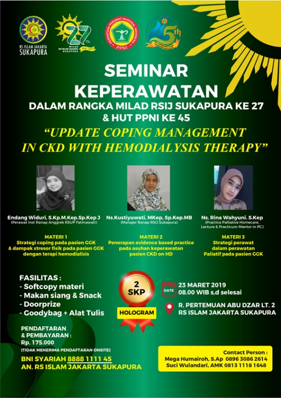 Seminar Keperawatan &quot;UPDATE COPING MANAGEMENT IN CKD WITH HEMODIALYSIS THERAPY&quot;